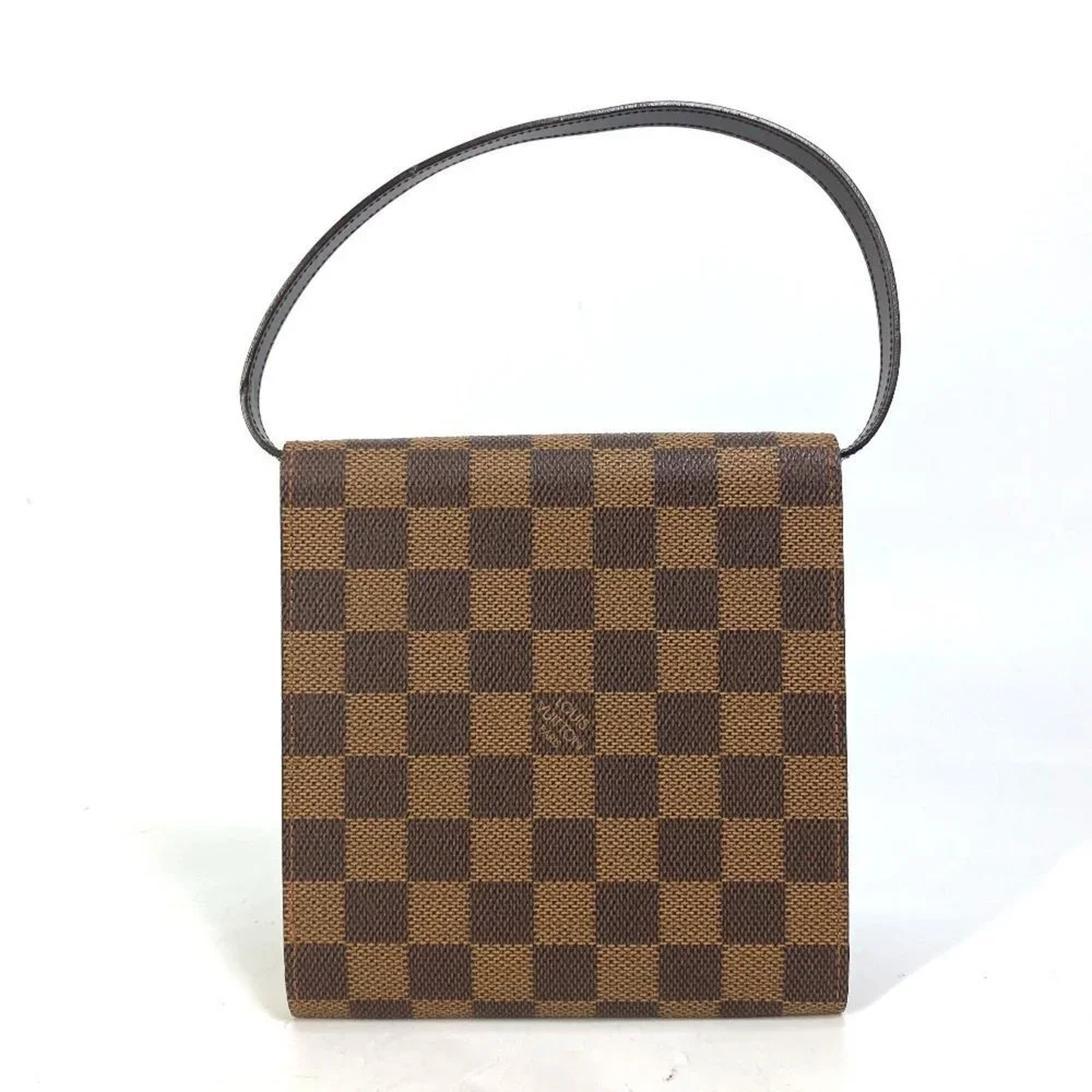 LOUIS VUITTON Authentic Brown Damier Canvas Pouch